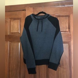 Women’s XL fleece hoodie , gray/black,